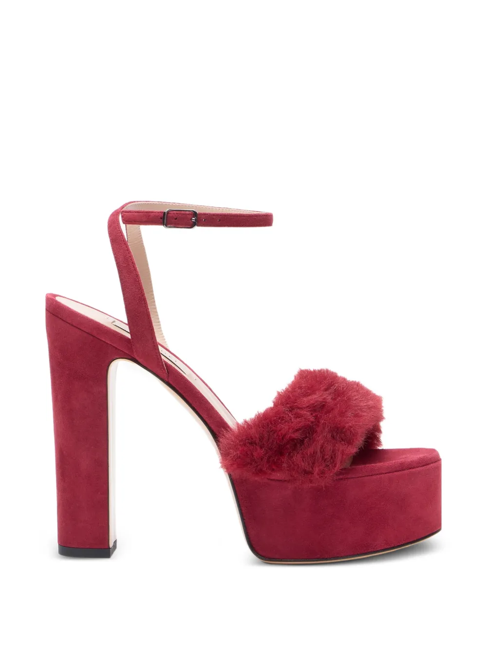 Casadei suede platform pumps Rood
