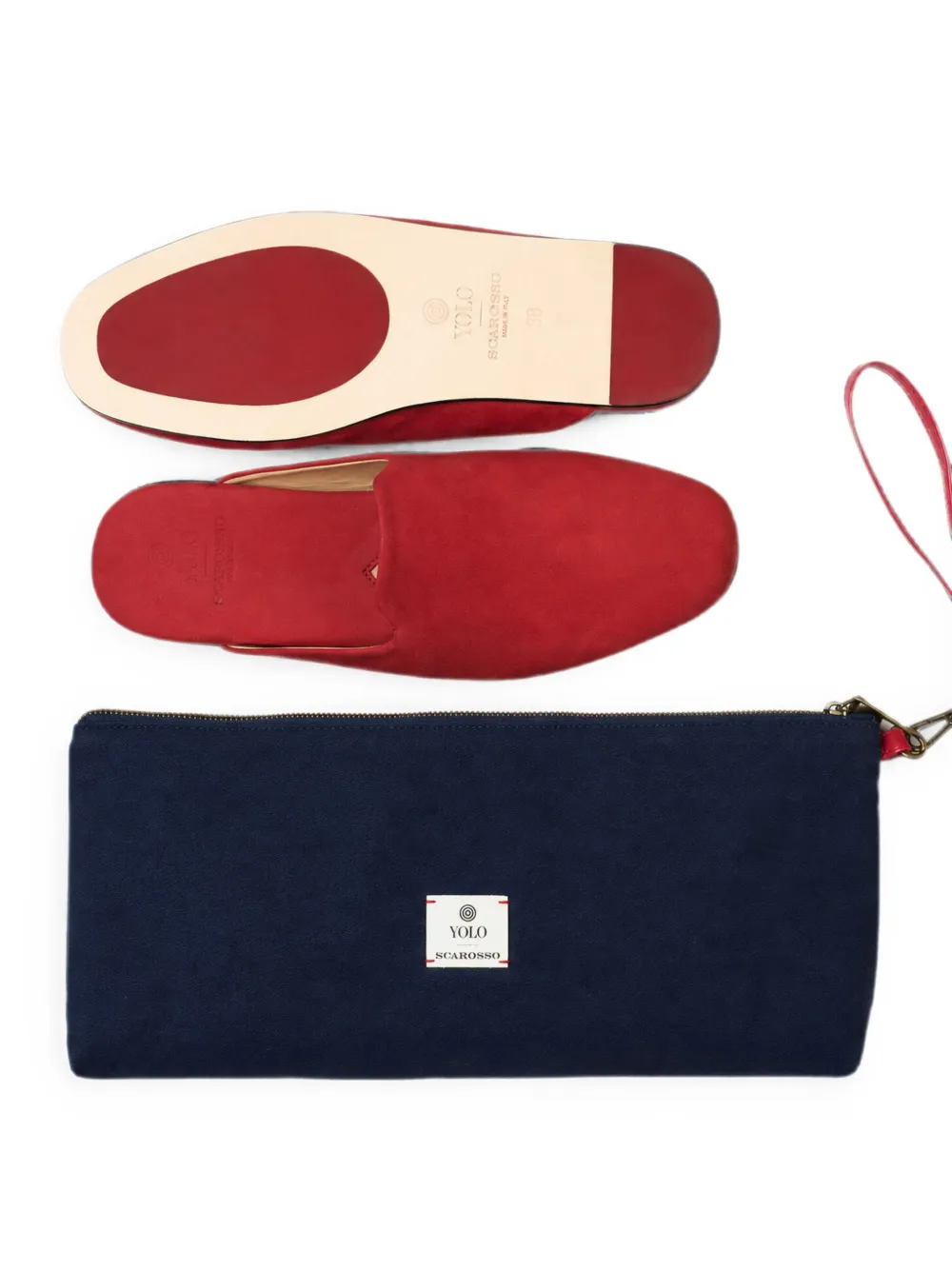 Scarosso Atlas travel slippers Rood