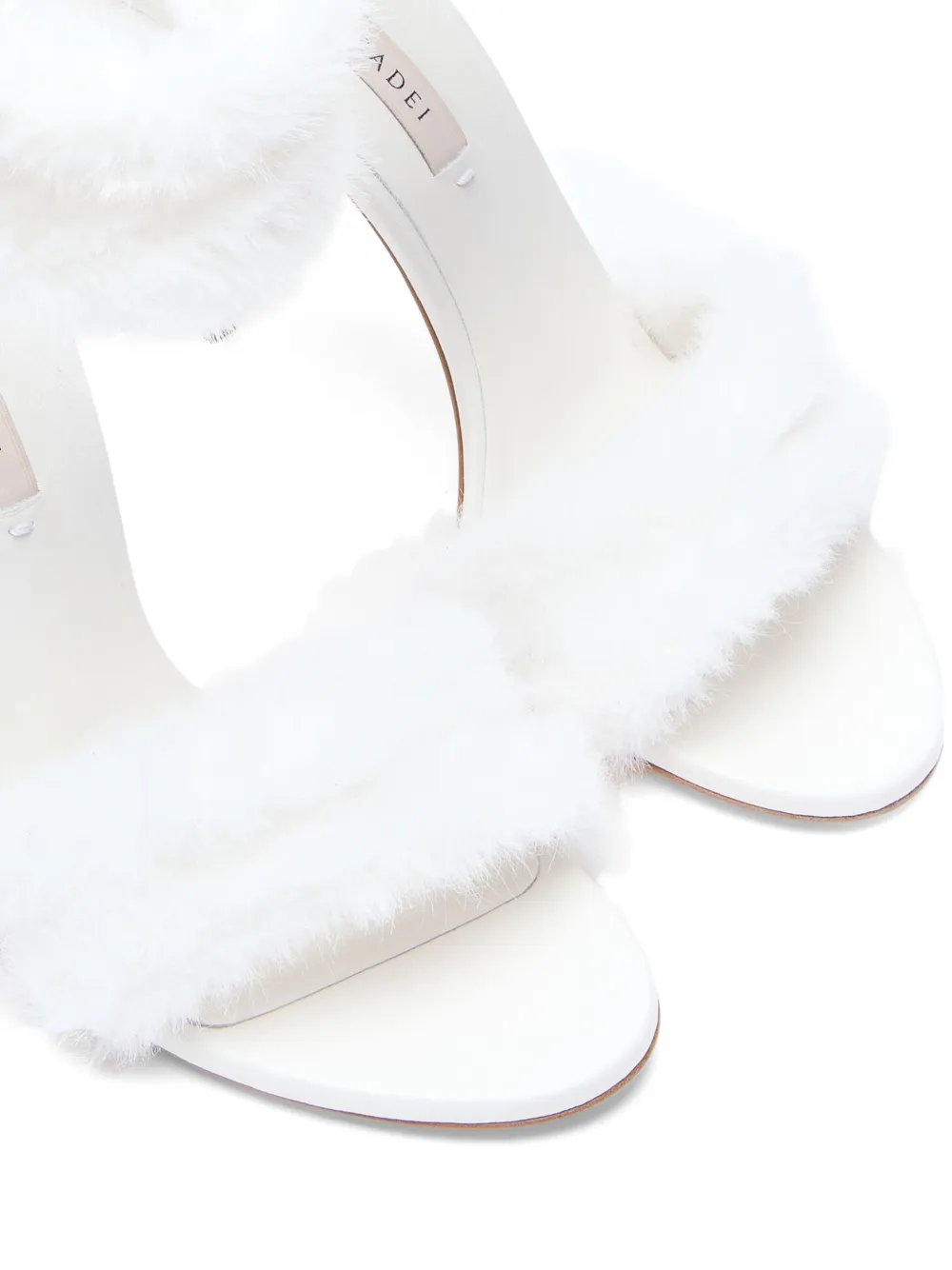 Casadei Blade Diva Minorca faux-fur sandals Wit