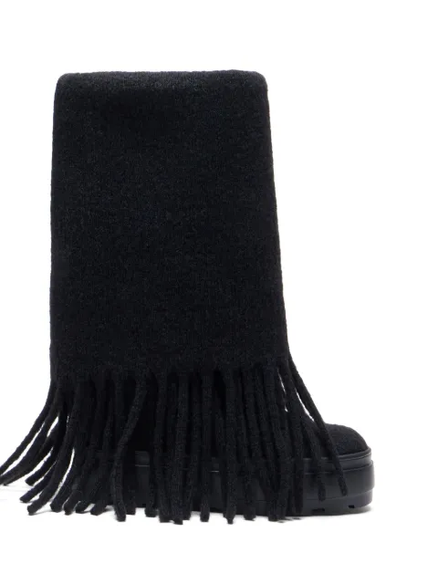 Casadei Dakota fringed wool boots