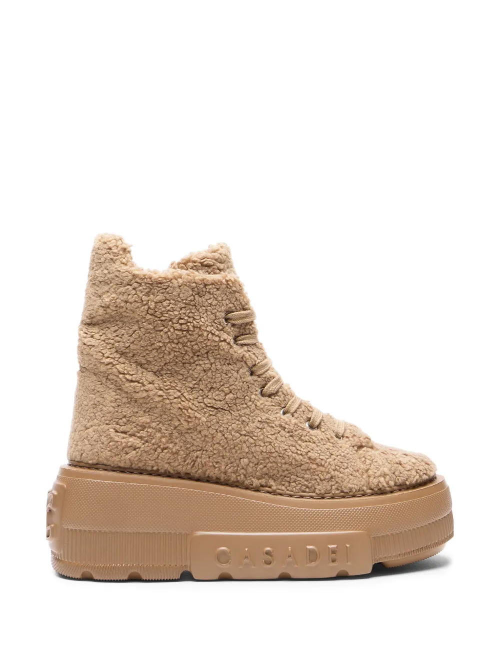 Casadei faux-fur high-top sneakers