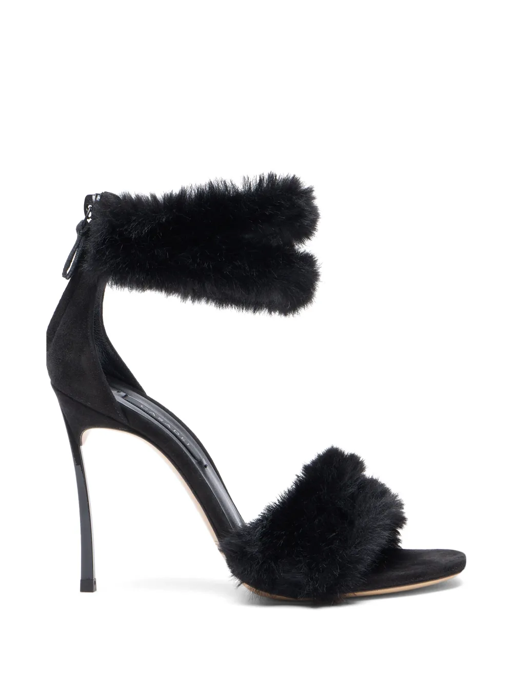 Casadei Blade Diva Minorca faux-fur sandals