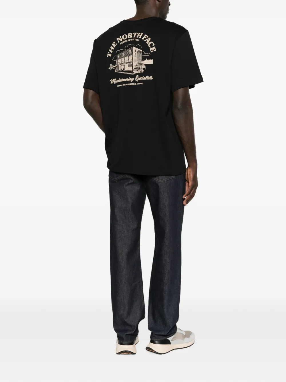 The North Face T-shirt met grafische print Zwart