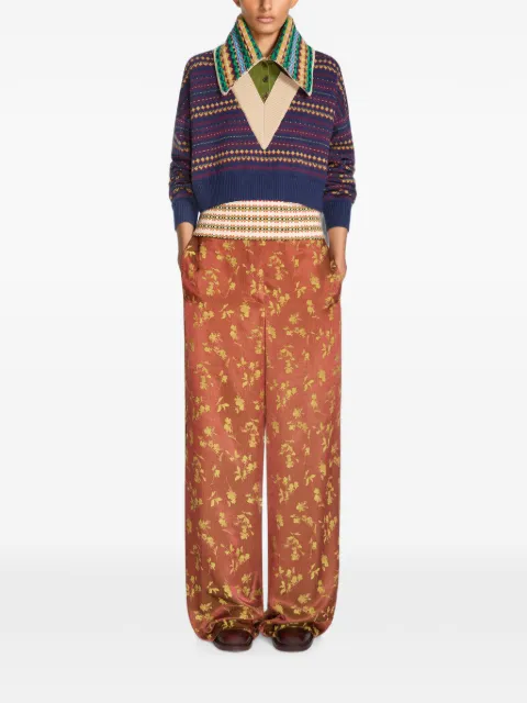 DRIES VAN NOTEN jacquard-wool collar