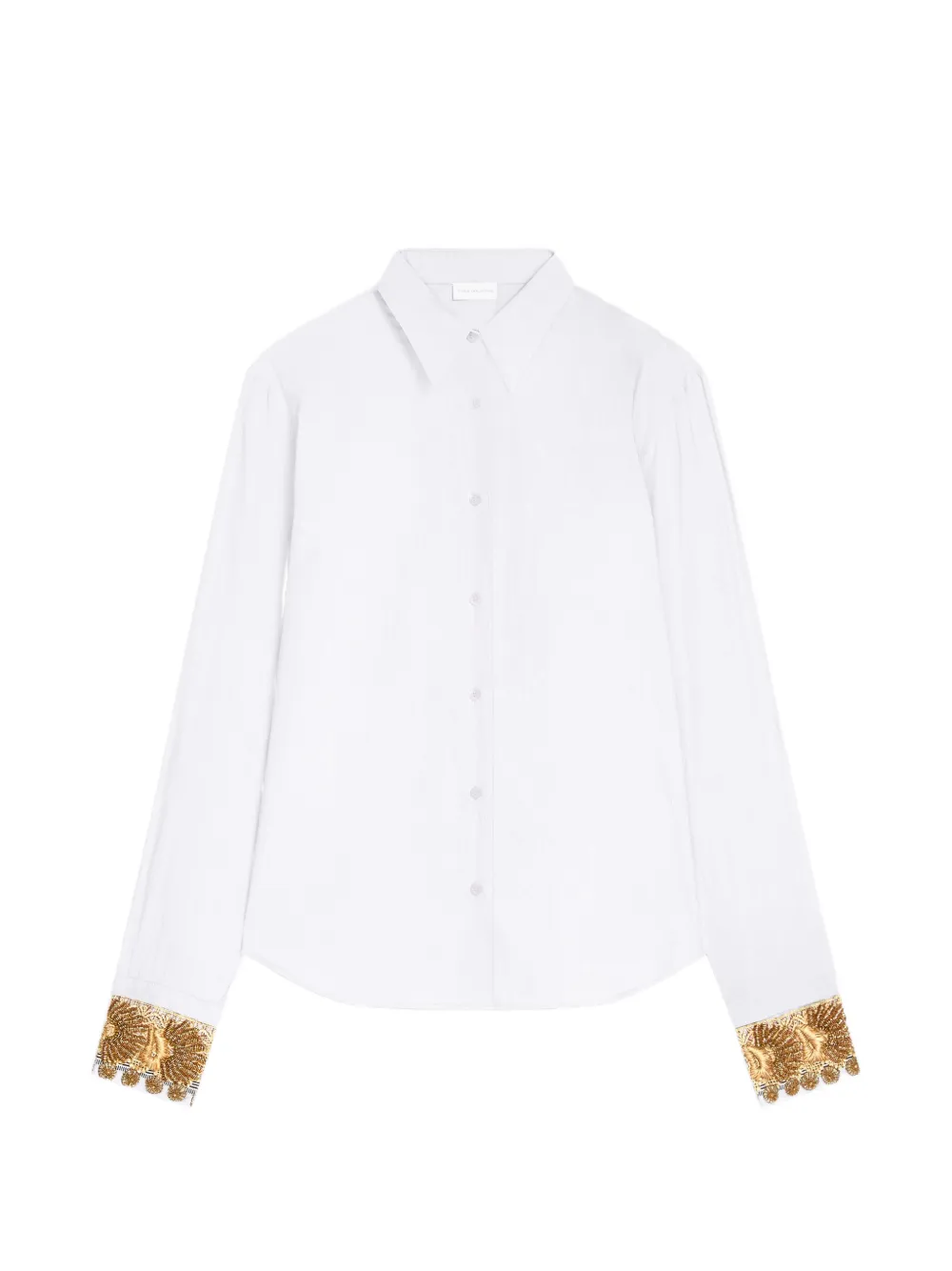DRIES VAN NOTEN embroidered cotton poplin shirt - Weiß