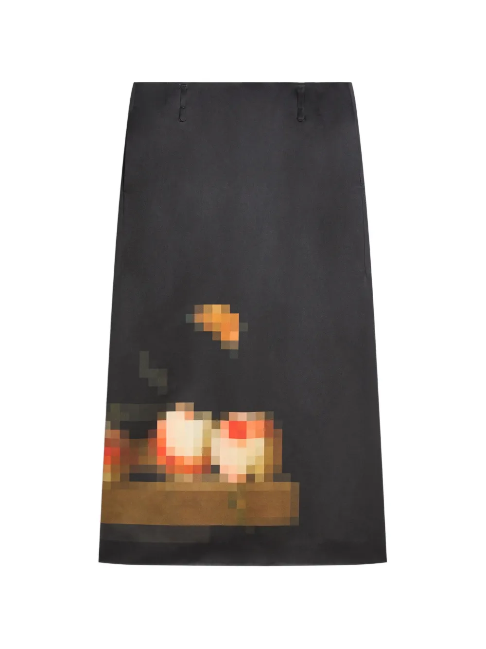 DRIES VAN NOTEN Langer Rock mit Print - Schwarz