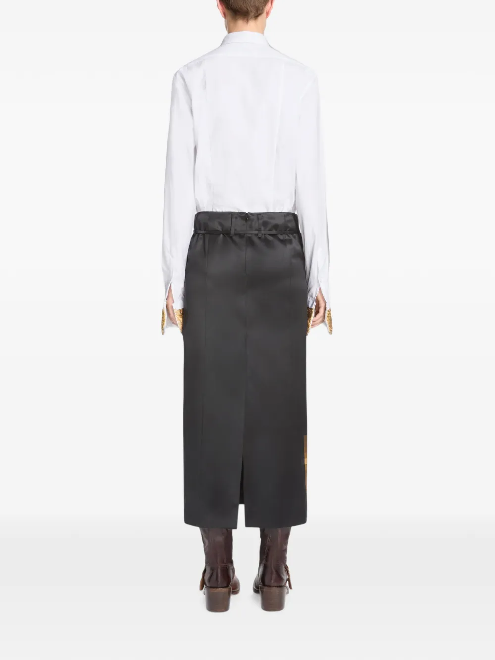 DRIES VAN NOTEN Rok met print Zwart