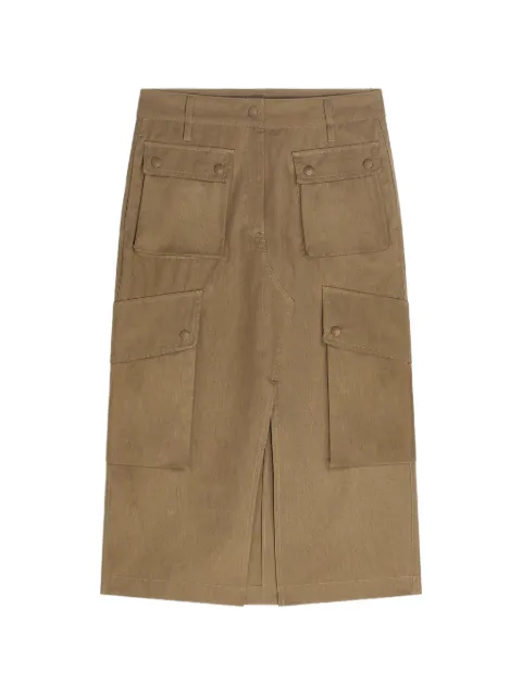 DRIES VAN NOTEN cotton poplin cargo skirt