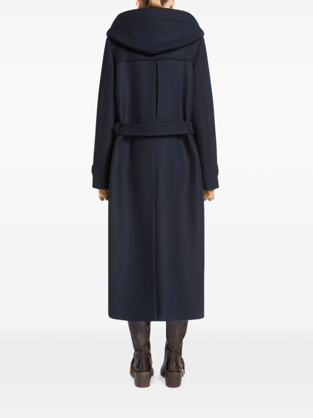 DRIES VAN NOTEN Wollen duffeljas Blauw