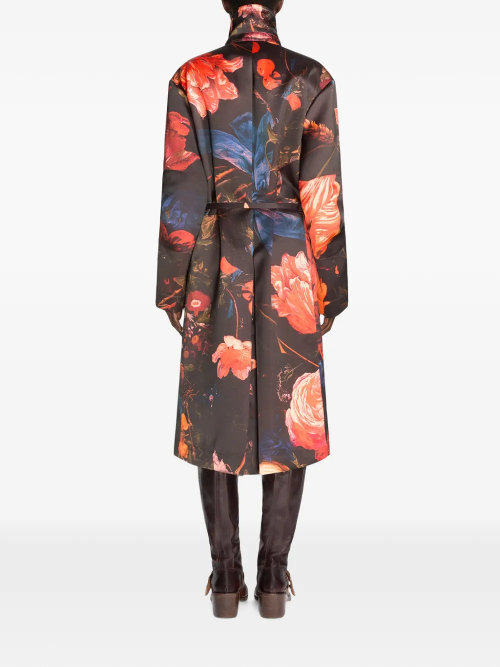 DRIES VAN NOTEN Oversized jas Zwart