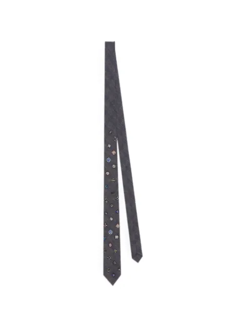 DRIES VAN NOTEN corbata con diseño bordado