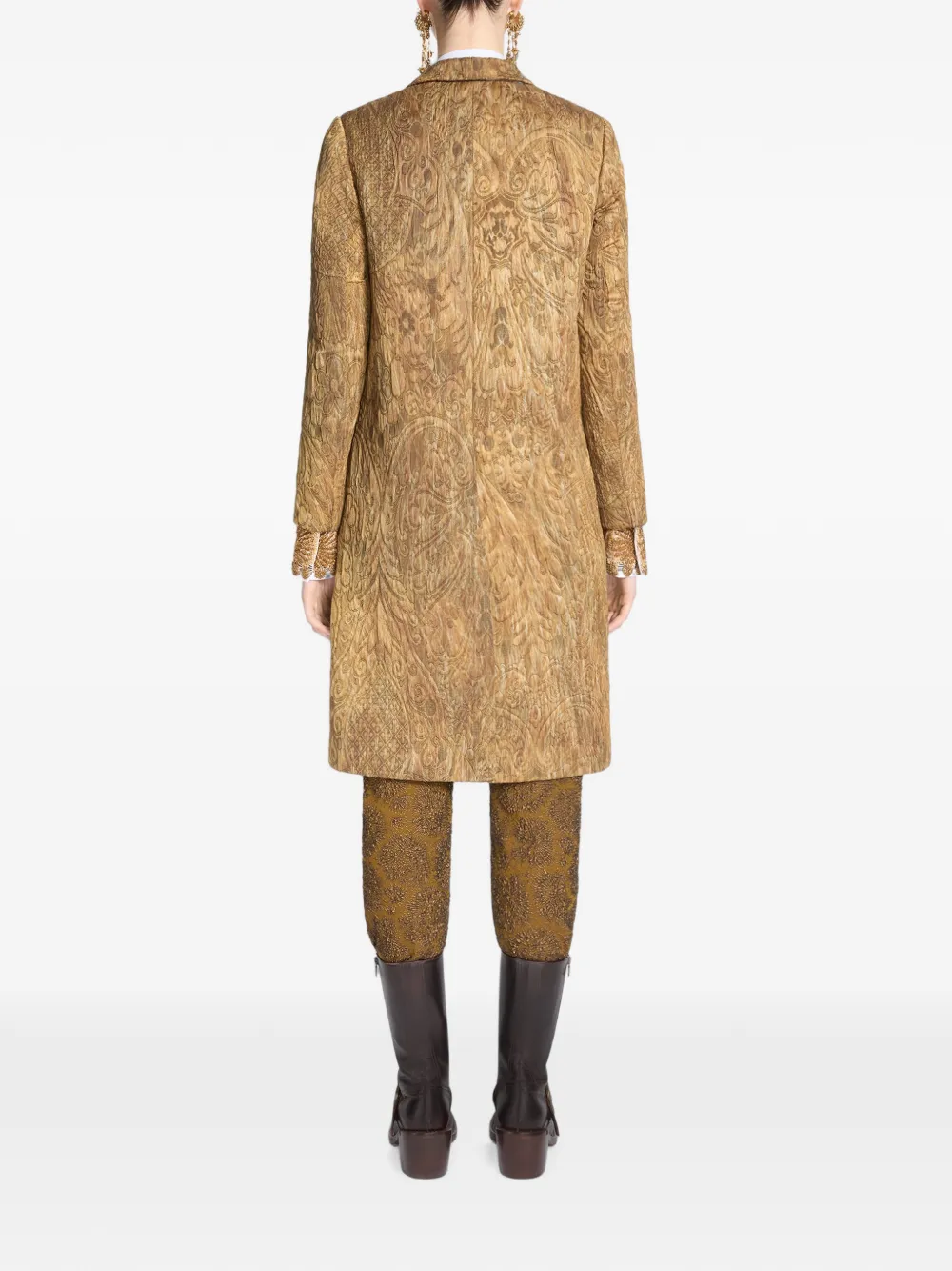 DRIES VAN NOTEN Jas met jacquard Goud