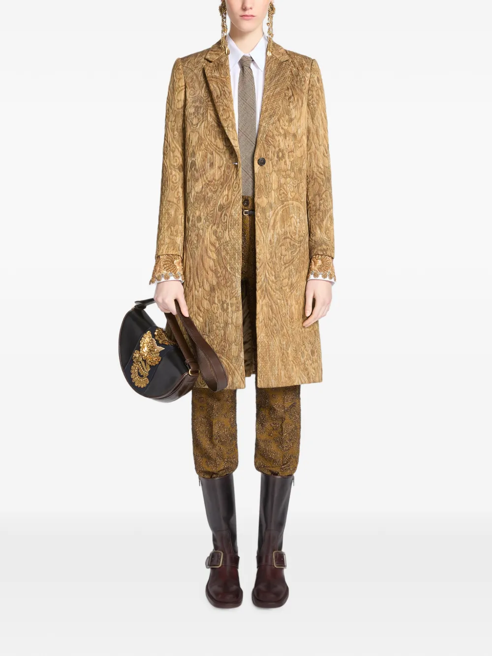 DRIES VAN NOTEN Jas met jacquard Goud