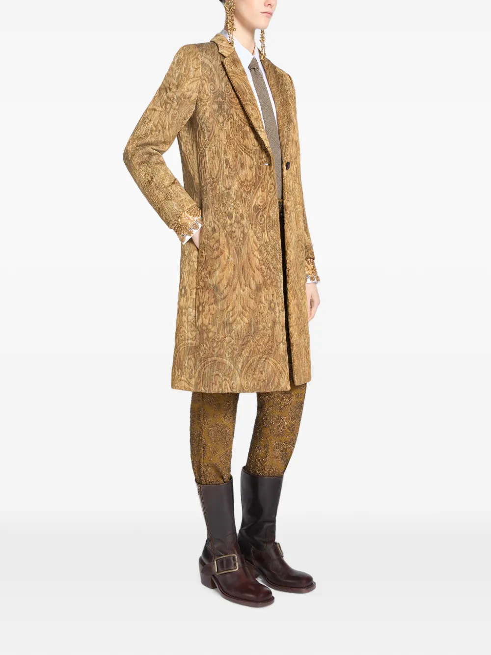 DRIES VAN NOTEN Jas met jacquard Goud