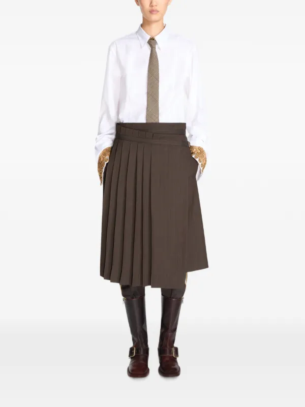 DRIES VAN NOTEN プリーツ スカート | ブラウン | FARFETCH JP