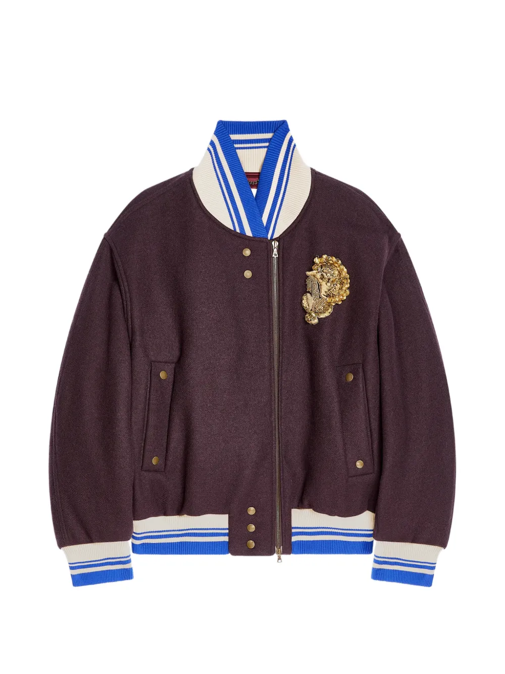 DRIES VAN NOTEN Bestickte Bomberjacke - Violett