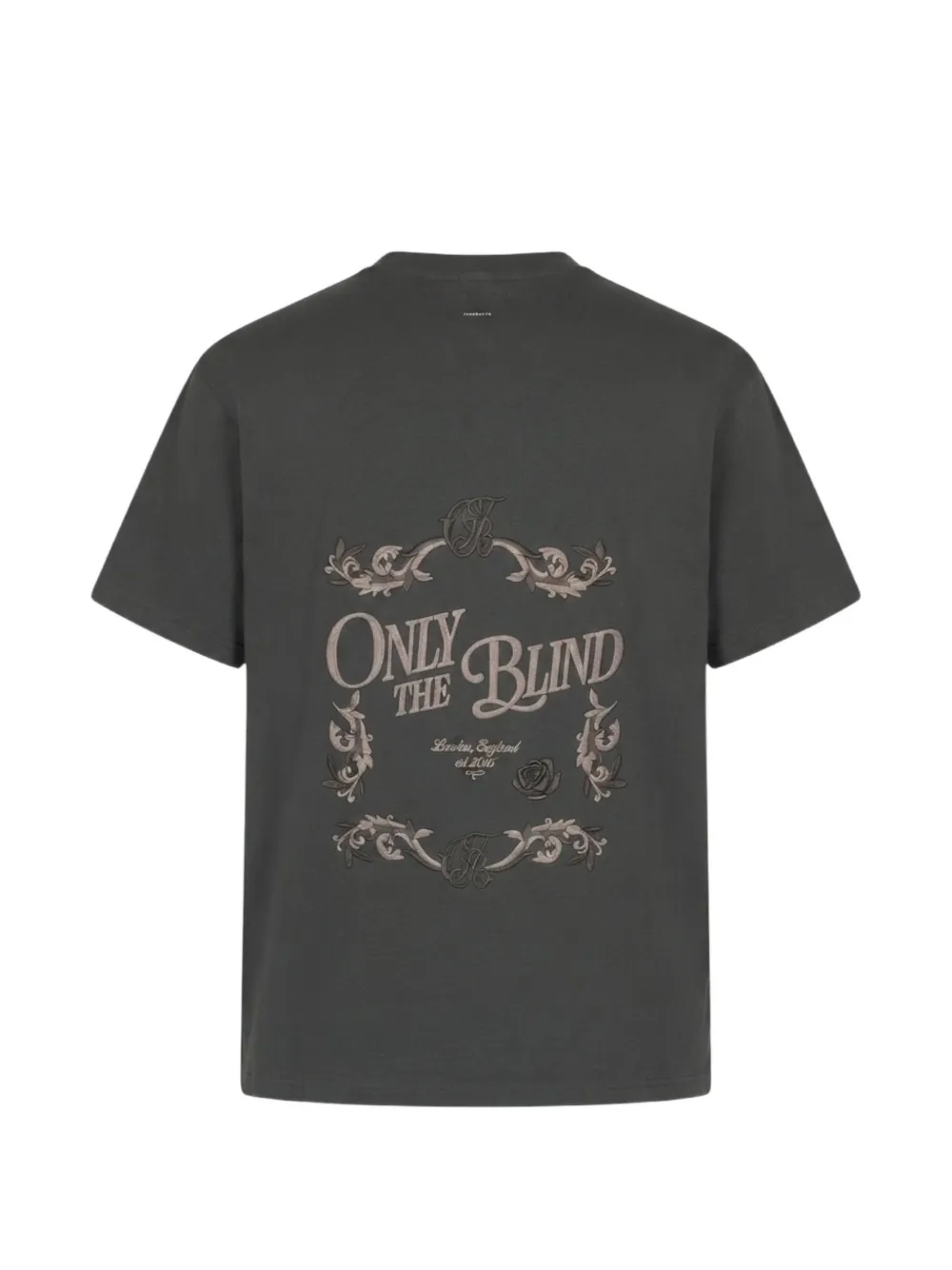 Only the Blind Maison Crest T-shirt met borduurwerk Grijs