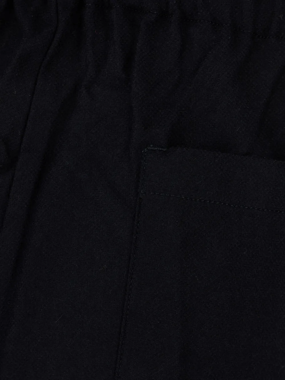 TRUE AVENUE elasticated-waistband wool trousers Blauw
