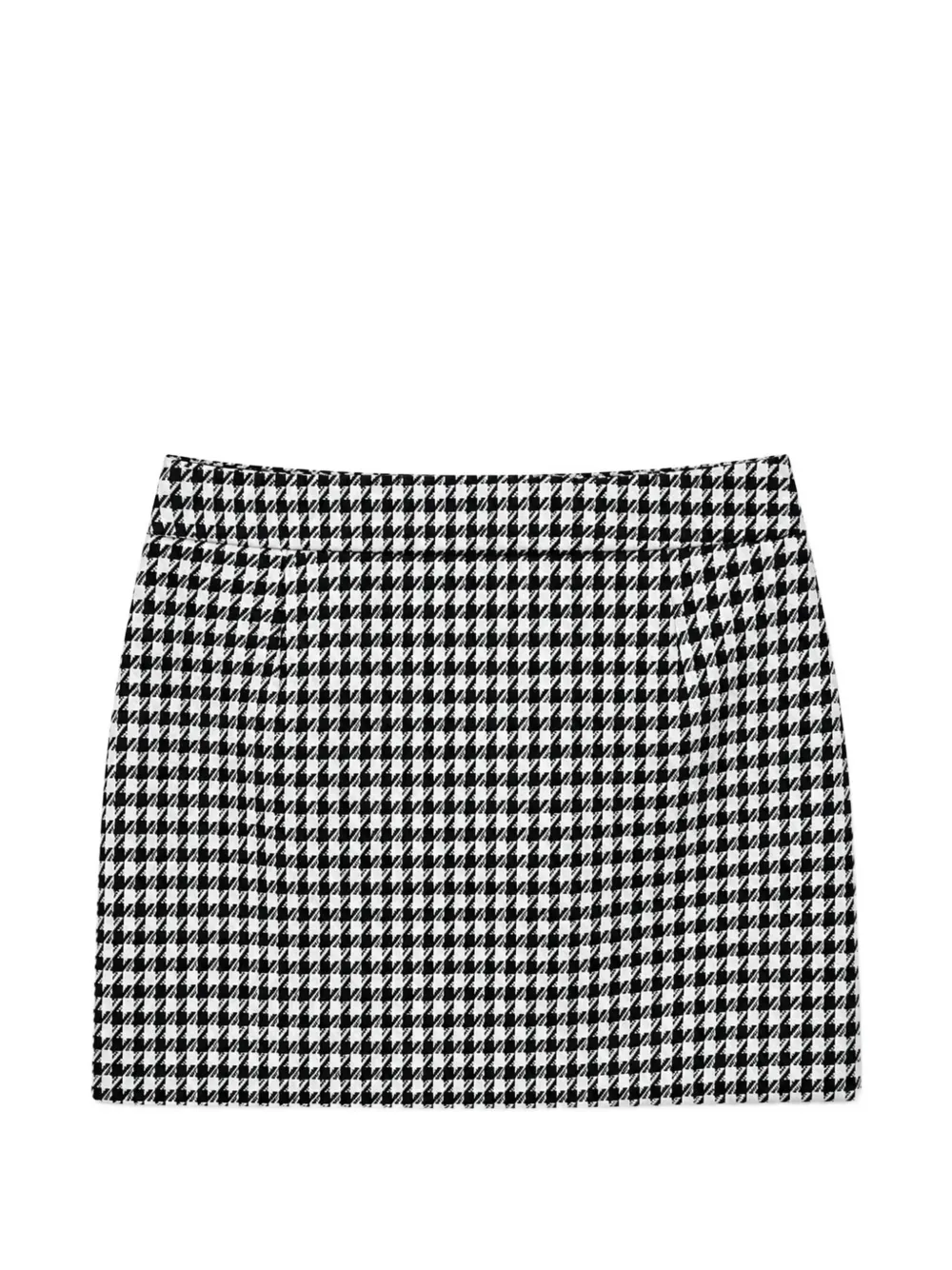 Simonetta Rok met pied-de-poule print en strikdetail Zwart