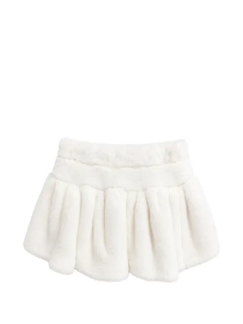 Simonetta faux-fur ruffled skirt