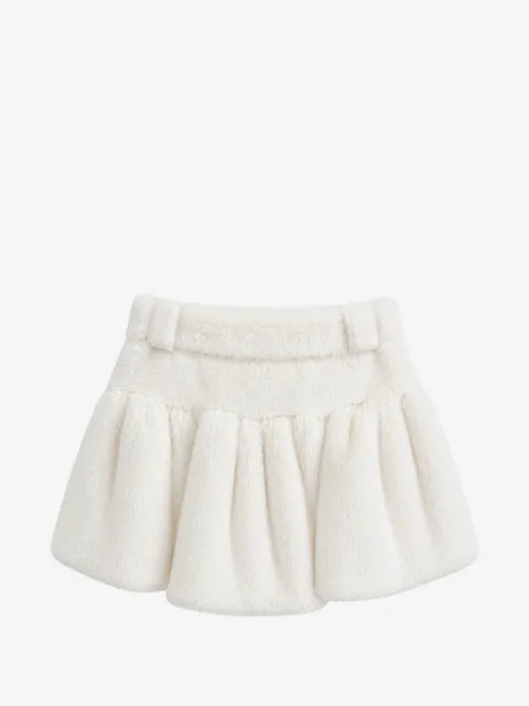 Simonetta kids 페이크 퍼 러플 스커트