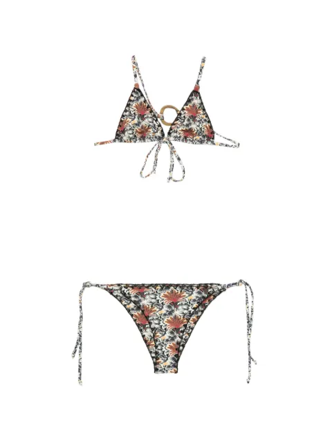 Anjuna floral-print ring-detail bikini