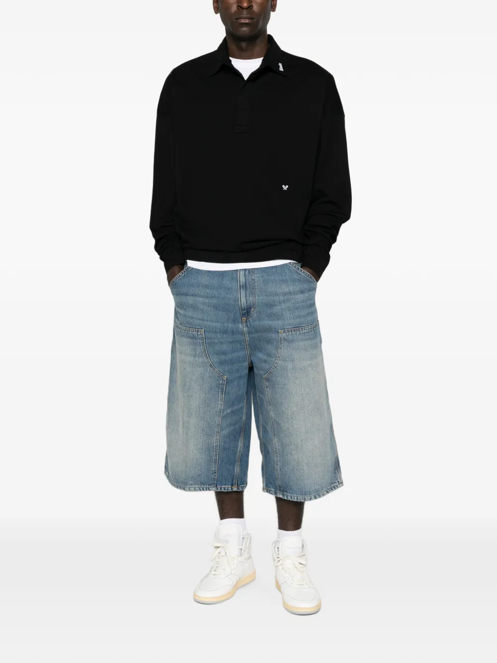 RHUDE Poloshirt met lange mouwen Blauw