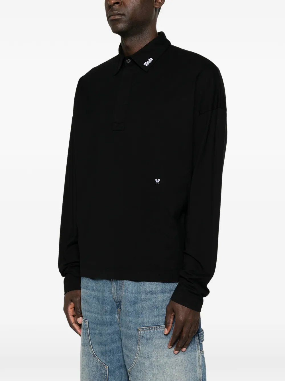 RHUDE Poloshirt met lange mouwen Blauw