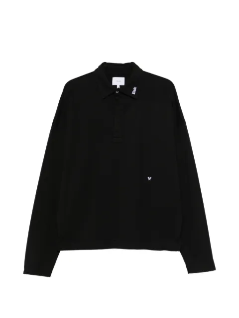 RHUDE logo-embroidered long-sleeve polo shirt
