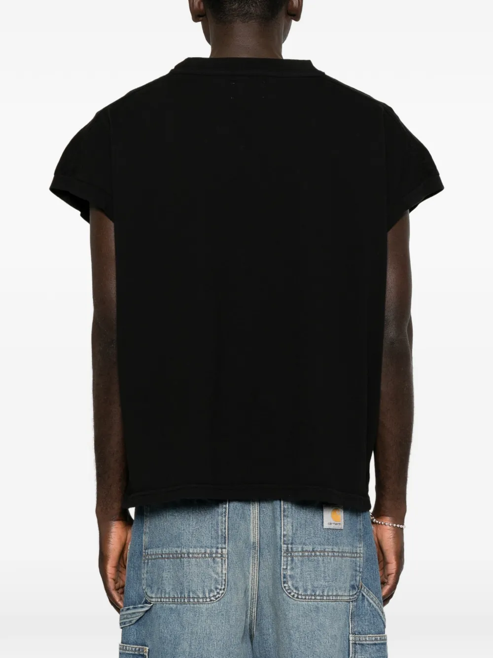 RHUDE T-shirt met geborduurd logo Zwart