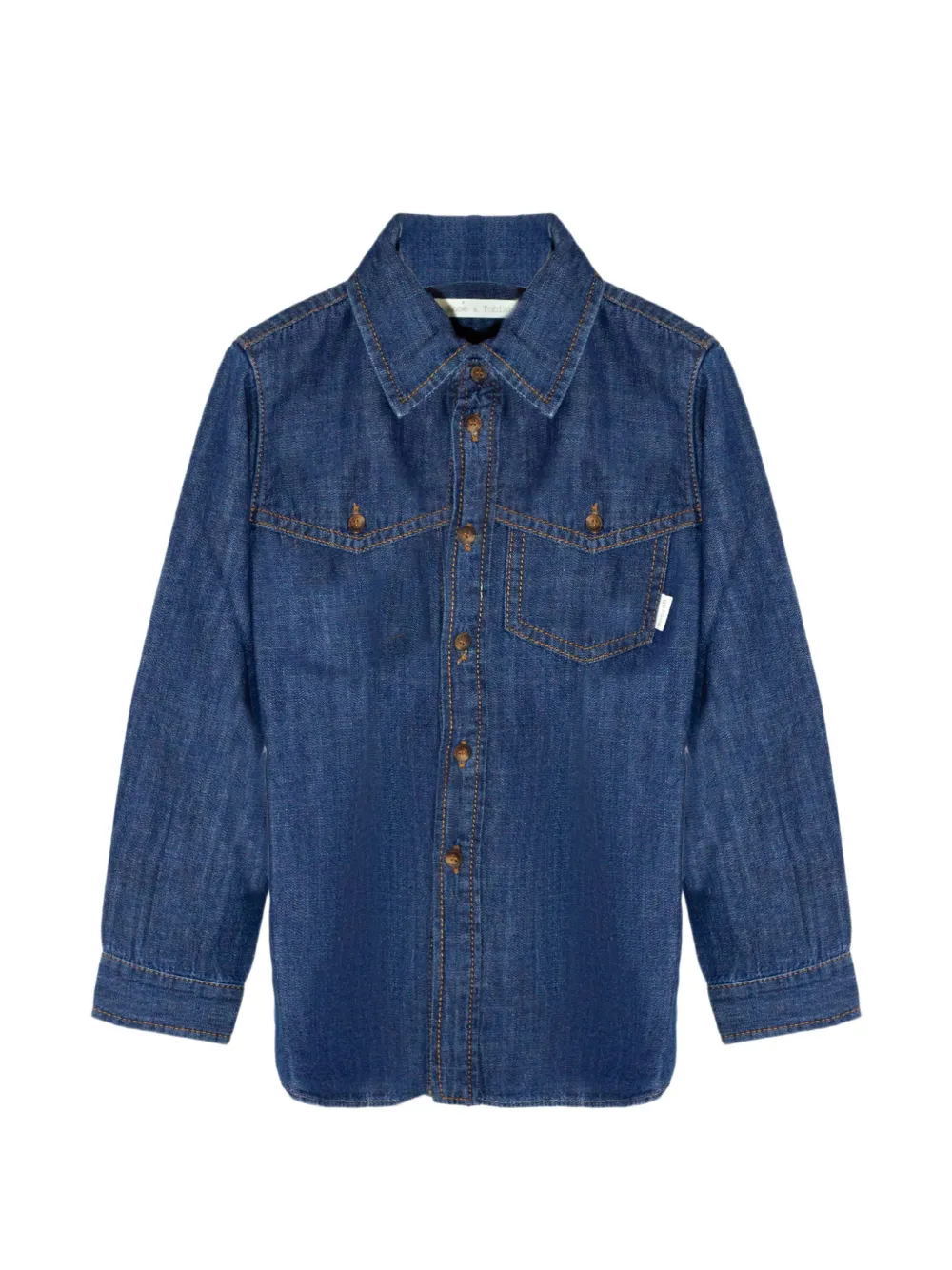 Zhoe & Tobiah contrast-stitch denim shirt - Blau