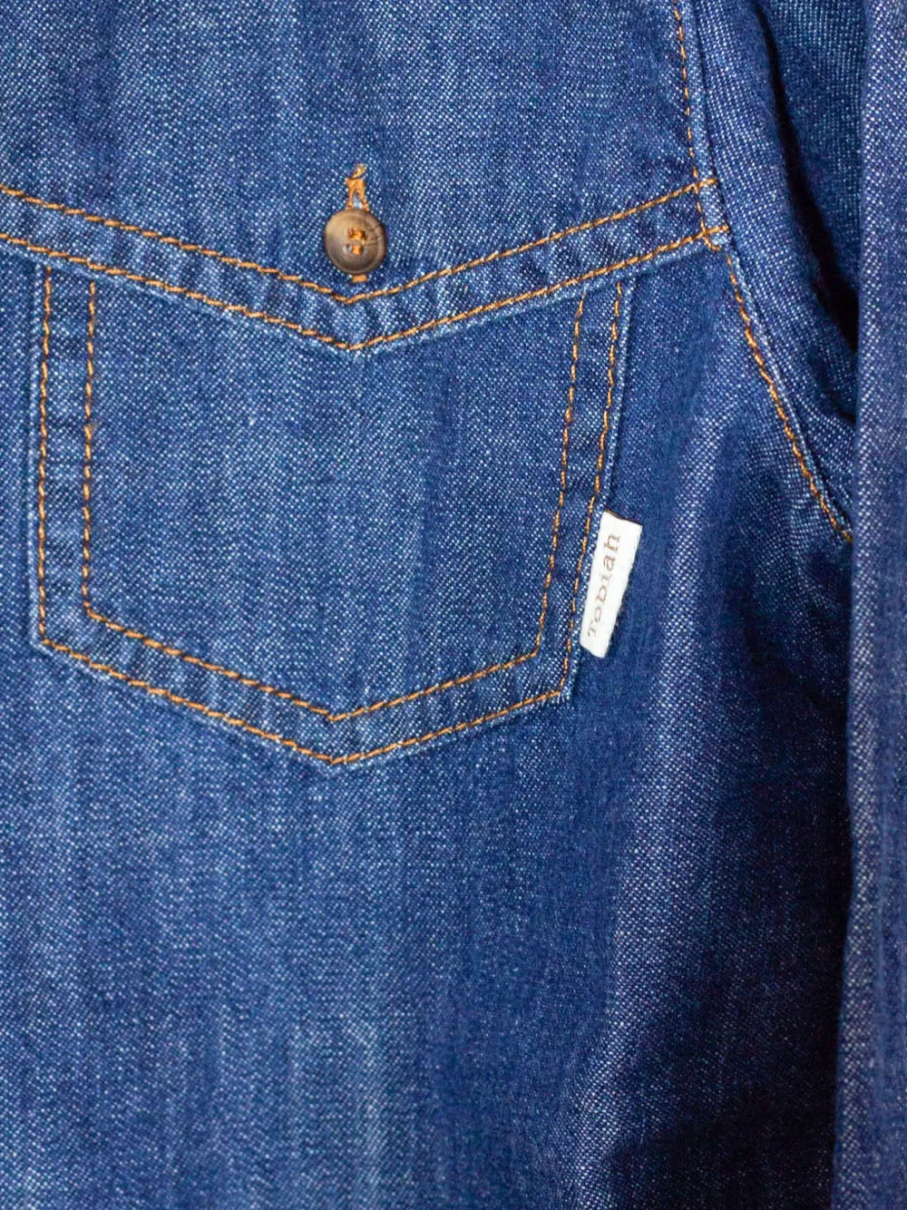 Zhoe & Tobiah Denim shirt met contrasterend stiksel Blauw