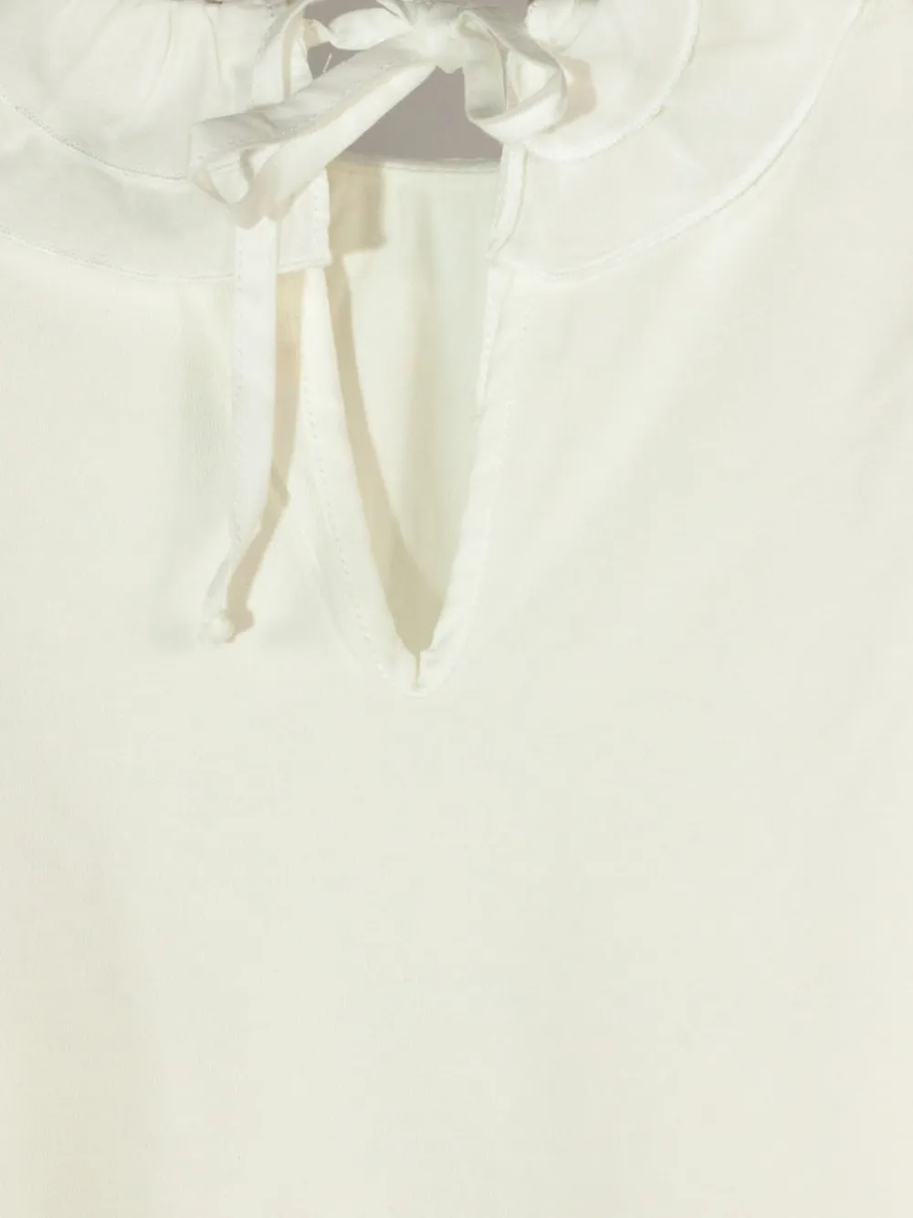 Zhoe & Tobiah Shirt met ruchekraag Wit
