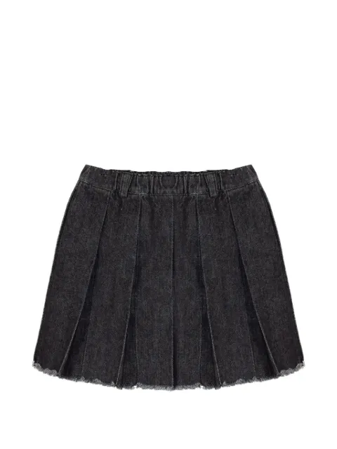 Zhoe & Tobiah pleated frayed-hem skirt