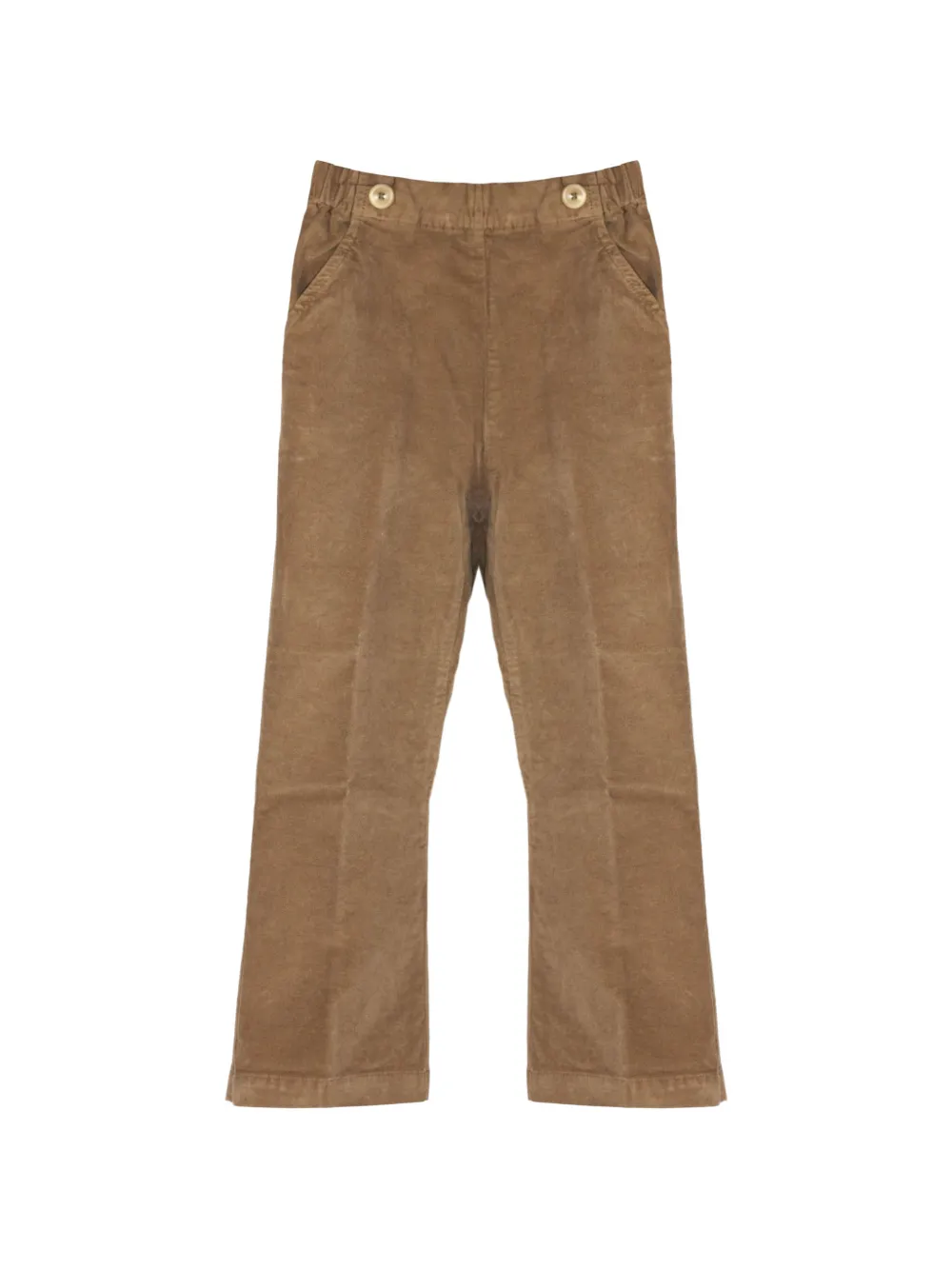 Zhoe & Tobiah elasticated-waistband button-detail trousers - Marrone