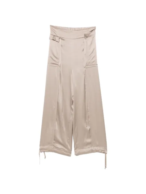 YEHUAFAN drawstring-hem palazzo pants