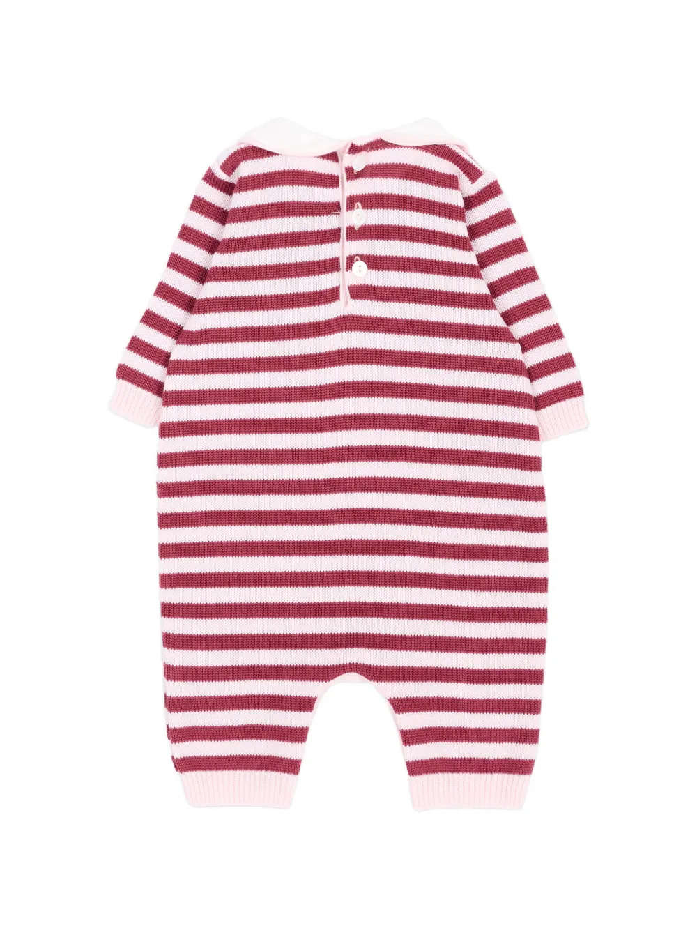 Little Bear Gestreept babypakje met Peter Pan kraag Rood