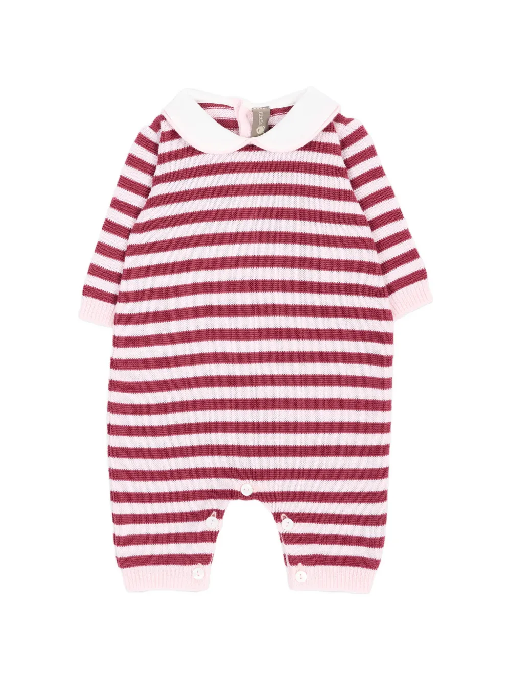Little Bear striped peter pan collar babywear - Rosso