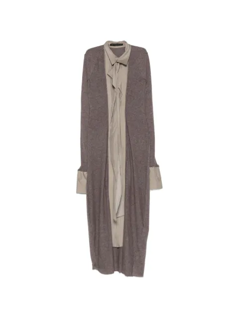 YEHUAFAN layered-design ruffle-detail dress