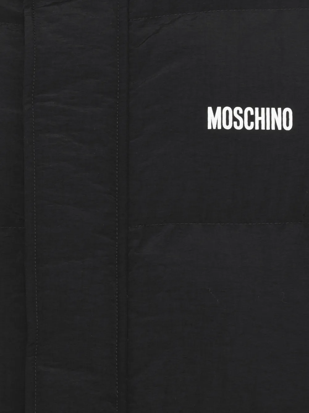 Moschino Gewatteerd jack met logoprint Zwart