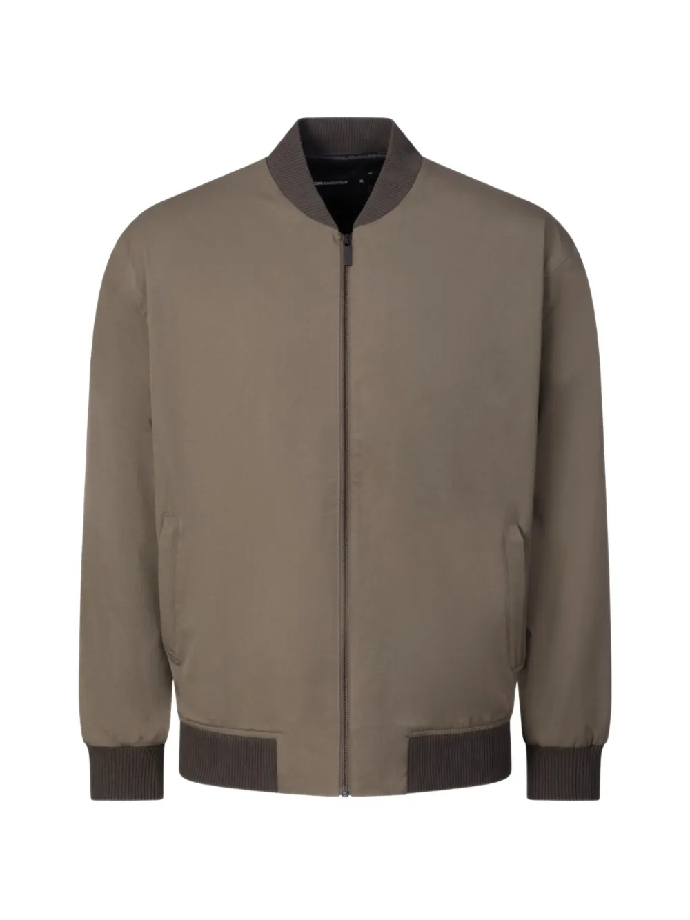 Karl Lagerfeld Zip-up Bomber Jacket In Brown