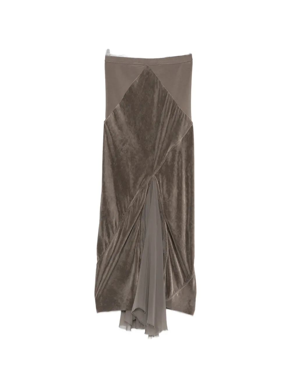 Rick Owens panelled midi skirt - Grau