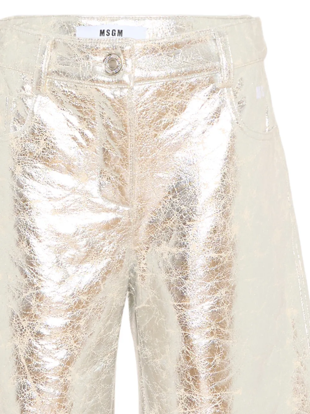 MSGM Kids Metallic broek Zilver