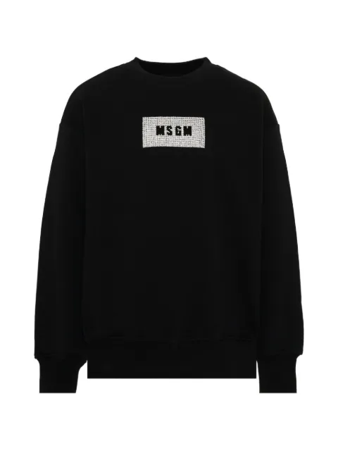 MSGM Kids rhinestone-logo sweatshirt
