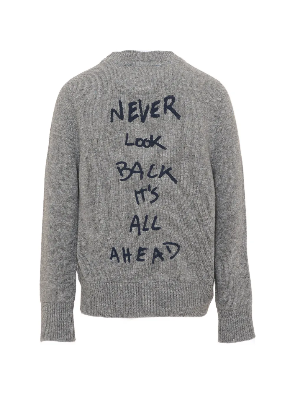 MSGM Kids Trui met geborduurd logo en print Grijs