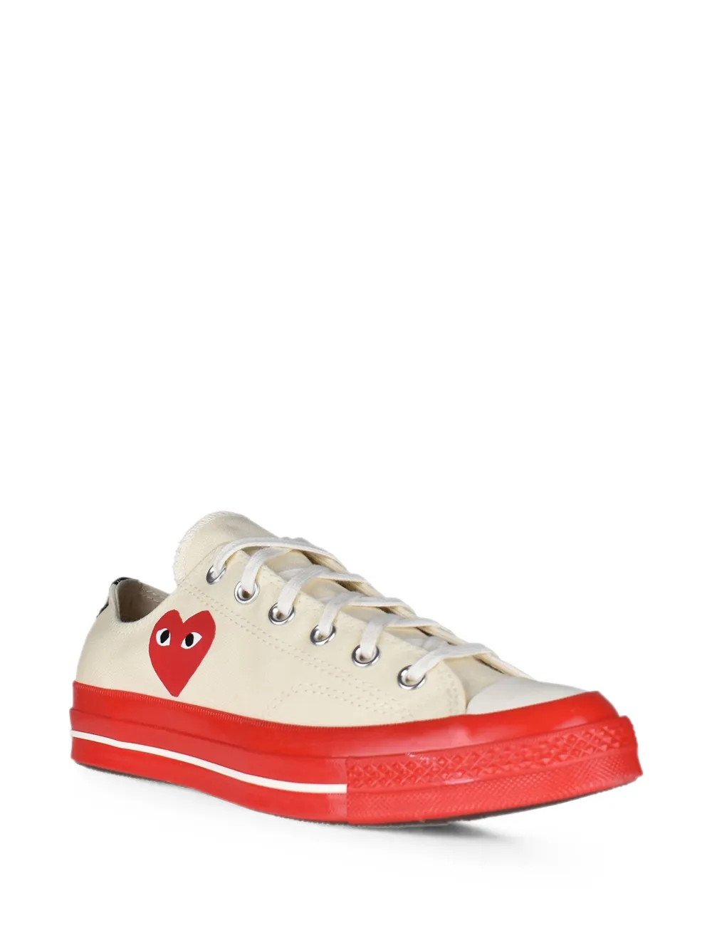 Comme Des Garçons x Converse Chuck Taylor heart-print sneakers Beige