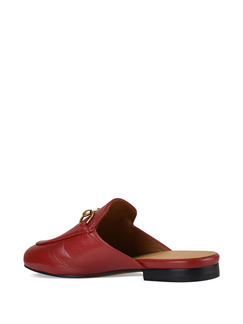 Gucci Princetown Horsebit leather pumps Rood