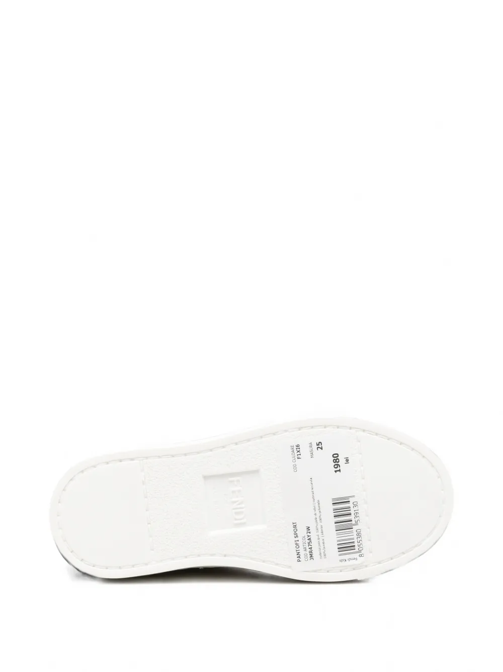 Fendi Kids Sneakers met klittenband en FF-logoprint Beige