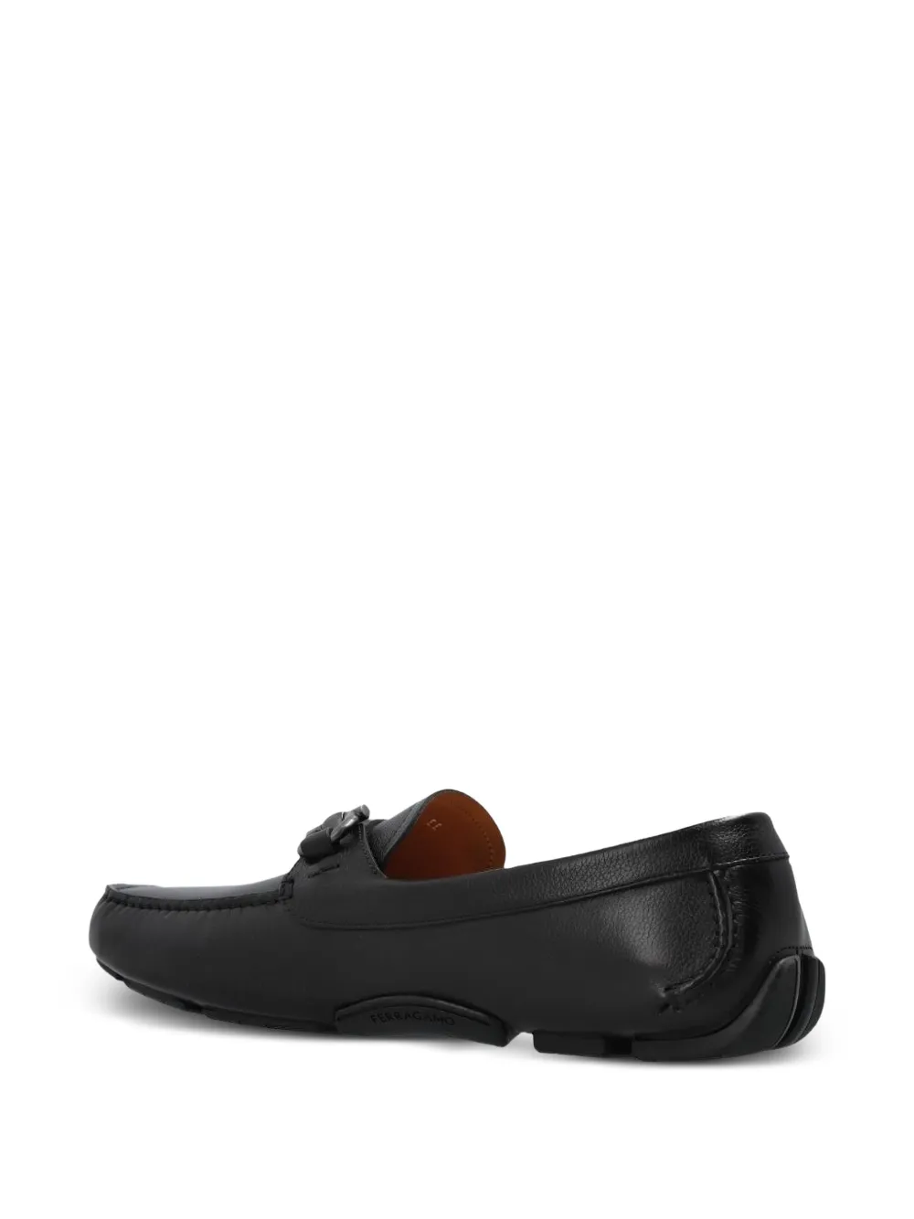 Ferragamo Gancini verfraaide loafers Zwart