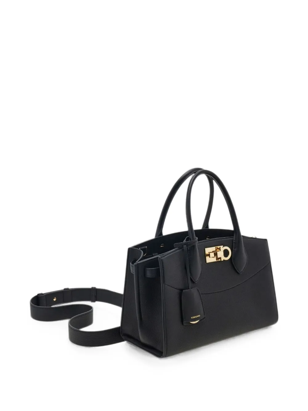Ferragamo New Studio zachte tas (M) Zwart